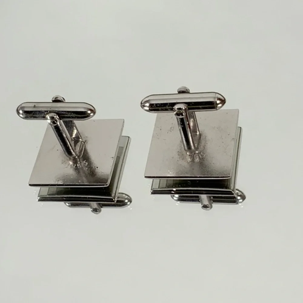 Vintage SWANK Cuff Links - Silver Tone